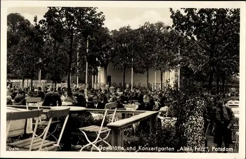 Ak Potsdam in Brandenburg, Gaststätte und Konzertgarten Alter Fritz, Inh. Paul Bosek