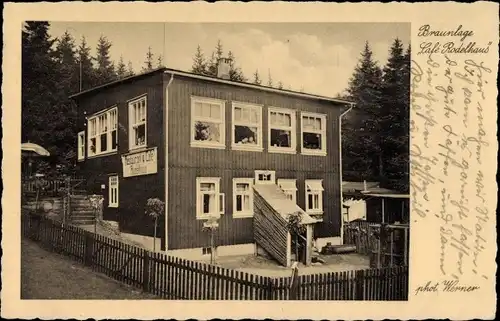 Ak Braunlage im Oberharz, Café Rodelhaus, Inh. Adolf Achtermann