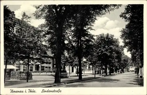 Ak Ilmenau im Ilm Kreis Thüringen, Blick in die Lindenstraße, Konditorei