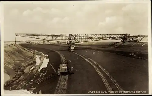 Ak Bückgen Großräschen in der Niederlausitz, Grube Ilse, Abraum Förderbrücke Ilse Ost, Tagebau