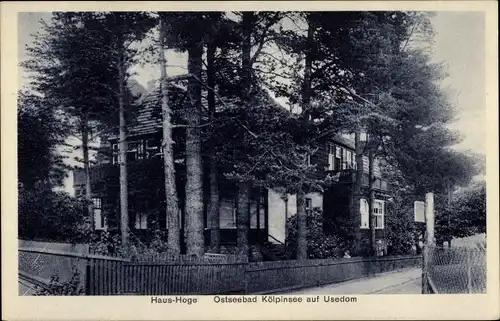 Ak Ostseebad Kölpinsee auf Usedom, Haus Hoge