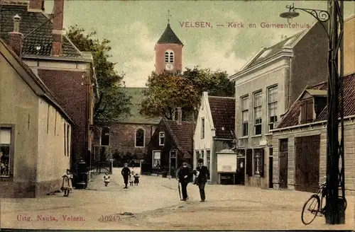 Ak Velsen Nordholland Niederlande, Kirche, Gemeindehaus