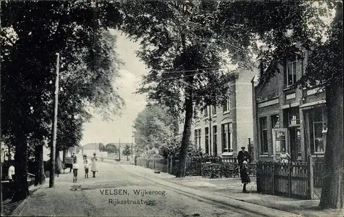 Ak Velsen Nordholland Niederlande, Wijkeroog, Rijksstraatweg