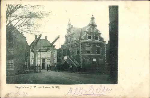 Ak De Rijp De Ryp Nordholland Niederlande, Rathaus, Brücke