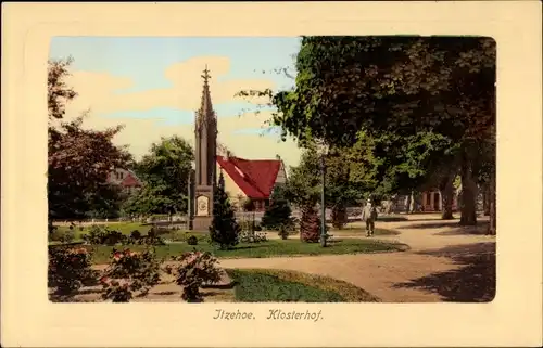Ak Itzehoe in Schleswig Holstein, Klosterhof, Denkmal