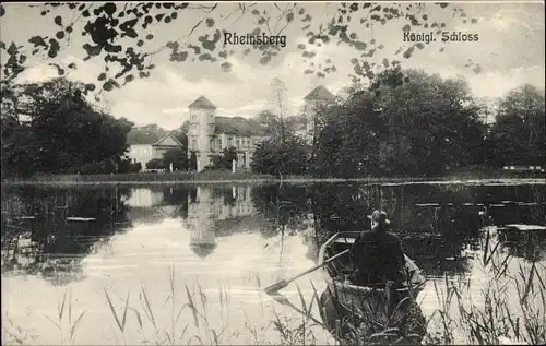 Ak Rheinsberg in der Mark, Ruderpartie zum Königlichen Schloss