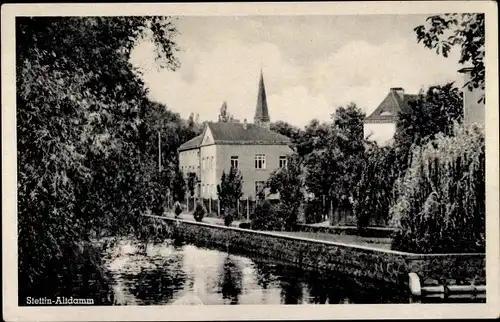 Ak Dąbie Szczecin Altdamm Stettin Pommern, Teilansicht