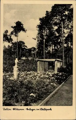 Ak Dąbie Szczecin Altdamm Stettin Pommern, Anlagen im Waldpark