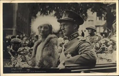 Ak König Leopold III. von Belgien, Astrid von Schweden