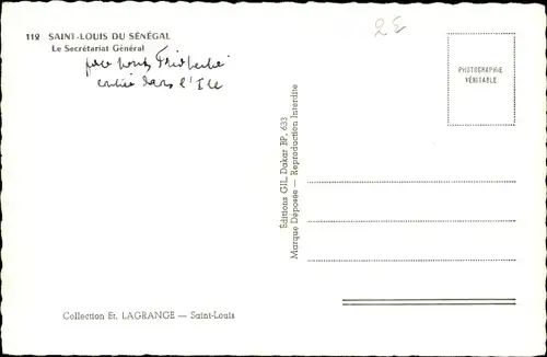 Ak Saint Louis Senegal, Le Secretariat General