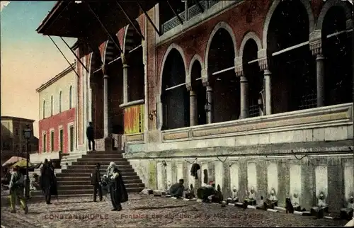 Ak Konstantinopel Istanbul Türkei, Fontaine des ablution de la Mosque Valide