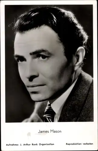 Ak Schauspieler James Mason, Portrait, Krawatte