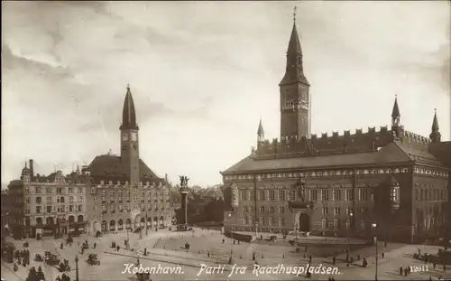 Ak København Kopenhagen Dänemark, Parti fra Raadhuspladsen