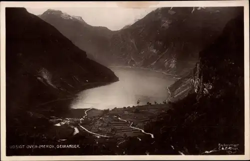 Ak Merok Geiranger Norwegen, Panorama