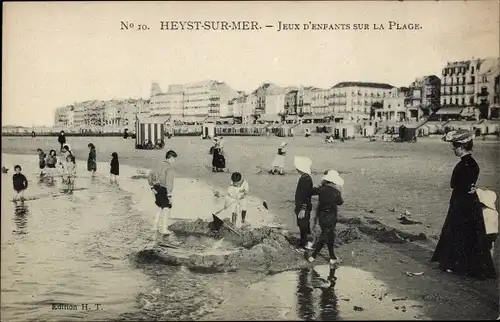 Ak Knokke Heist Heyst Knocke sur Mer Westflandern, Jeux d'Enfants sur la Plage