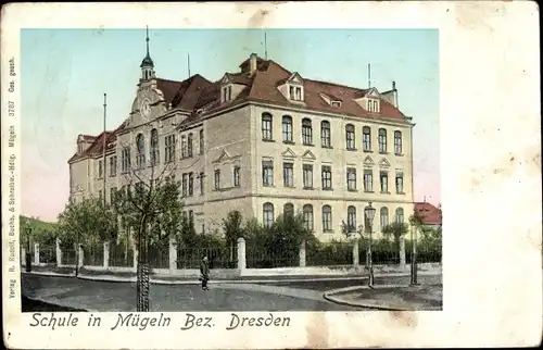 Ak Mügeln Heidenau in Sachsen, Schule