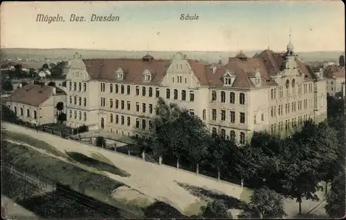 Ak Mügeln Heidenau in Sachsen, Schule