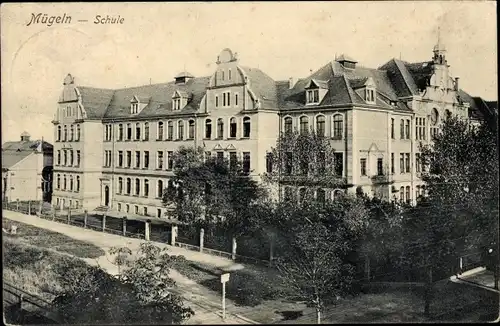 Ak Mügeln Heidenau Sachsen, Schule