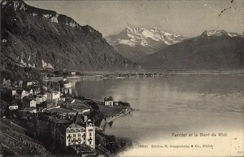 Ak Territet Montreux Kt. Waadt, Teilansicht vom Ort