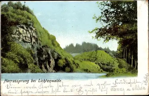 Ak Lichtenwalde Niederwiesa Sachsen, Harrassprung