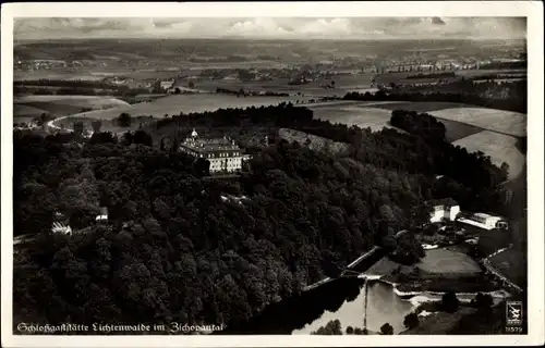 Ak Lichtenwalde im Zschopautal, Fliegeraufnahme, Schloss, Klinke 11579