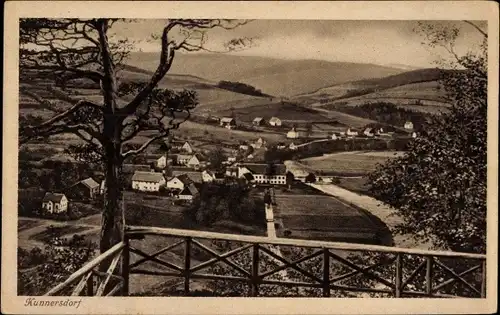 Ak Kunnersdorf Erdmannsdorf Augustusburg im Erzgebirge, Blick vom Kunnerstein