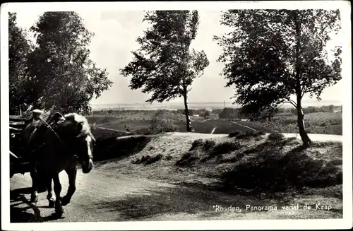 Ak Rheden Gelderland, Panorama vanaf de Kaap, Pferdekarren