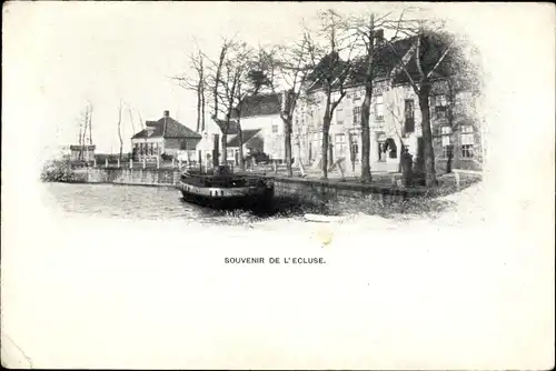 Ak Zeeland Niederlande, Souvenir de l'Ecluse