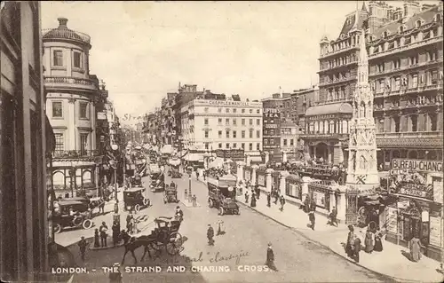 Ak London City England, The Stand and charing Cross