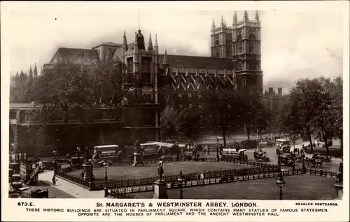 Ak Westminster London City, St. Margarets and Abbey