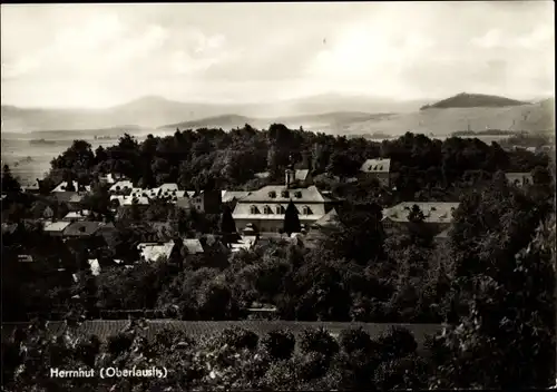 Ak Herrnhut in der Oberlausitz Sachsen, Panorama vom Ort