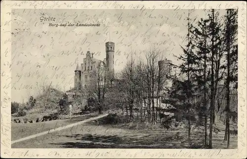 Ak Görlitz in der Lausitz, Burg auf der Landeskrone
