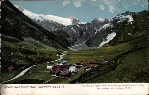 Ak Bad Hintertux Tirol, Ort mit Umgebung