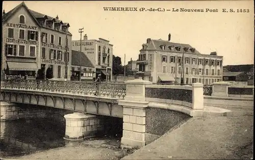 Ak Wimereux Pas de Calais, Le Nouveau Pont, Hotel Beau Rivage