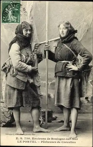 Ak Le Portel Pas de Calais, Pecheuses de Crevettes