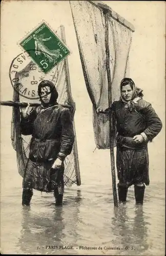 Ak Paris Plage Pas de Calais, Pecheuses de Crevettes