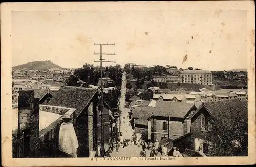 Ak Antananarivo Tananarive Madagaskar, Les Grands Escaliers