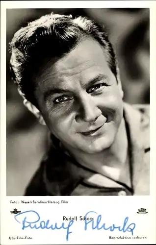 Ak Schauspieler Rudolf Schock, Portrait, Autogramm
