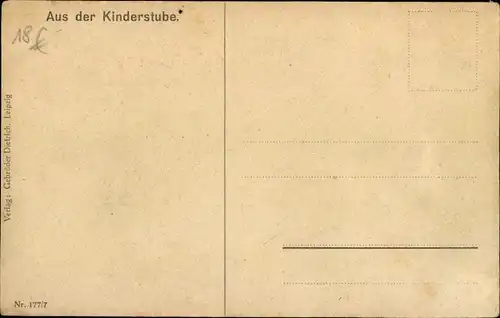 Künstler Ak Thiele, Arthur, Aus der Kinderstube, Zuckermangel, Zuckertüte, Hund