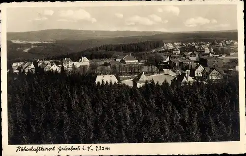 Ak Grünbach im Vogtland, Ortsansicht