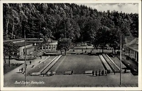 Ak Bad Elster im Vogtland, Badeplatz