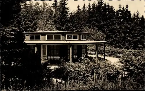 Ak Bad Brambach im Vogtland, FDGB-Volksheilbad, Wald-Cafe