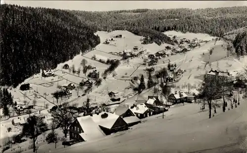 Ak Steindöbra Sachsenberg Georgenthal Klingenthal im Vogtland, Panorama im Schnee