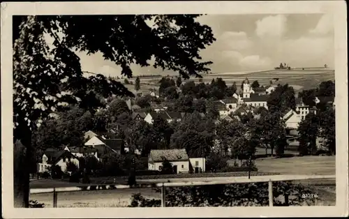 Ak Bad Brambach im Vogtland, Ortsansicht mit Kirche