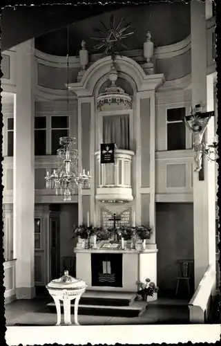 Foto Ak Seiffen im Erzgebirge, Kirche, Inneres, Altar