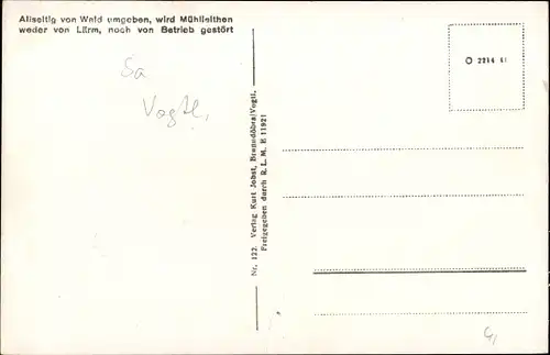 Ak Mühlleithen Klingenthal im Vogtland Sachsen, Am Kammweg, Panorama