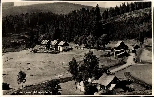 Ak Morgenröthe Rautenkranz im Vogtland, Panorama vom Ort