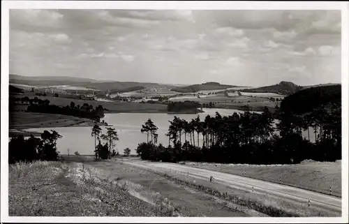Ak Oelsnitz Vogtland, Landschaftsblick, Talsperre Pirk