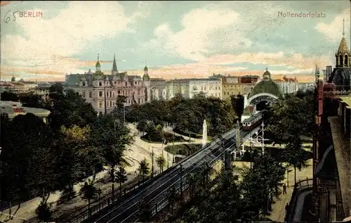 Ak Berlin Schöneberg, Nollendorfplatz, Hochbahn, Bahnhof