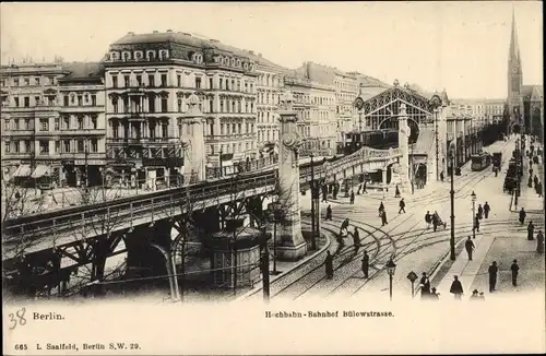 Ak Berlin Schöneberg, Bülowstraße, Hochbahn-Bahnhof